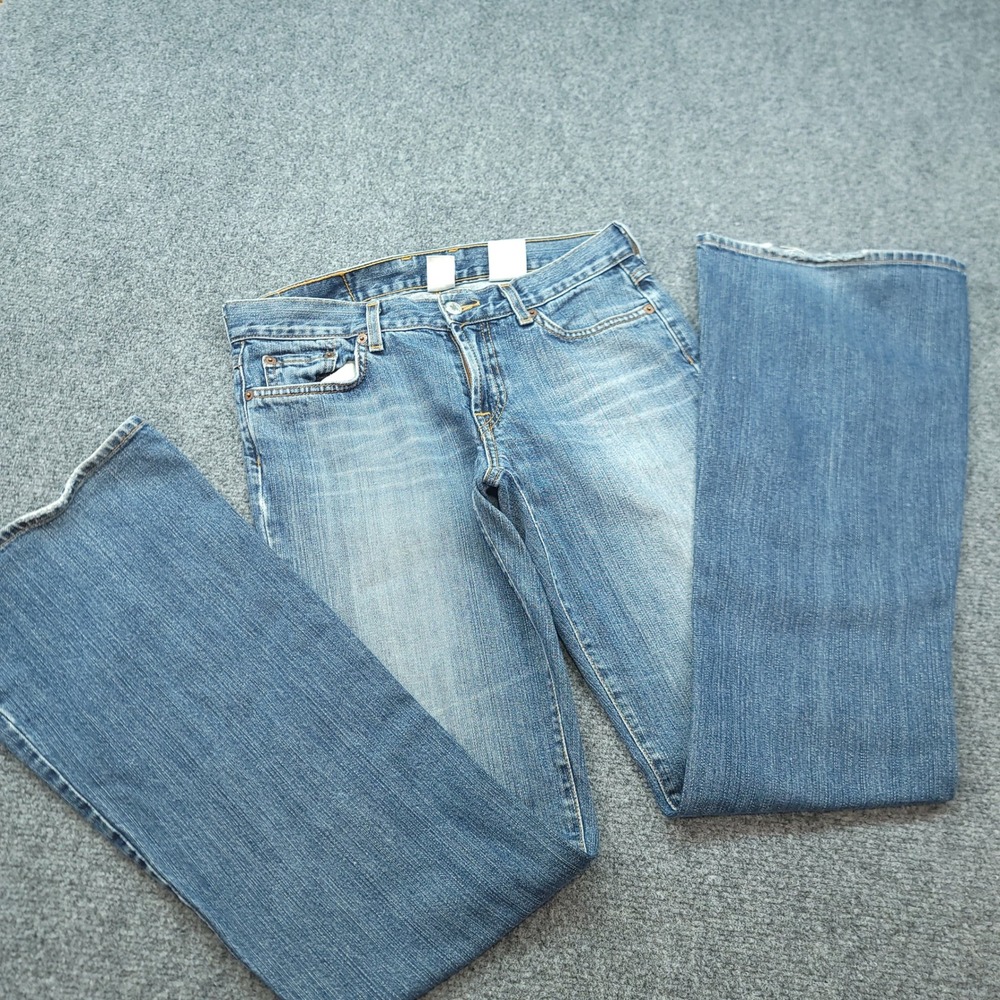 Vintage Lucky Brand Dungarees Womens 4/27 Flare Jeans Blue Made in USA 8ILR070